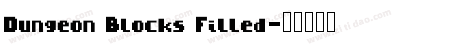 Dungeon Blocks Filled字体转换